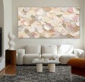 Abstrakte rosa Blütenblätter von Spachtel Wandkunst Minimalismus